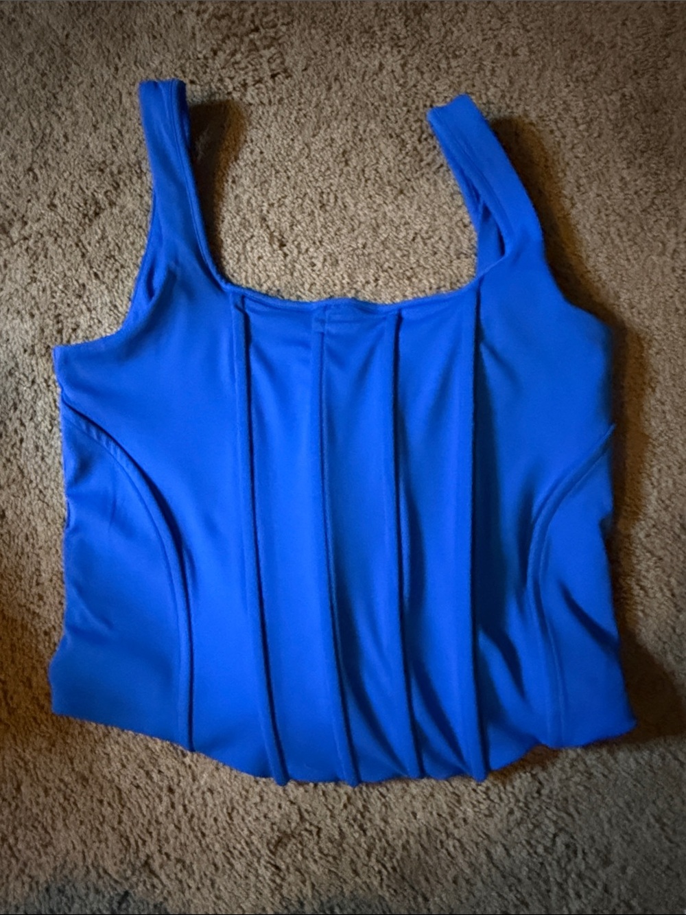 Express Blue Square-Neck Tank Top